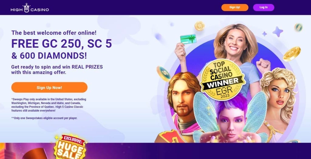 High 5 Casino Homepage Image