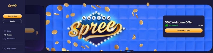 Spree Social Casino Welcome Offer Image