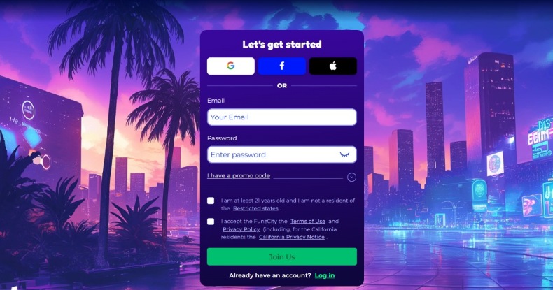 Funzcity Sign Up
