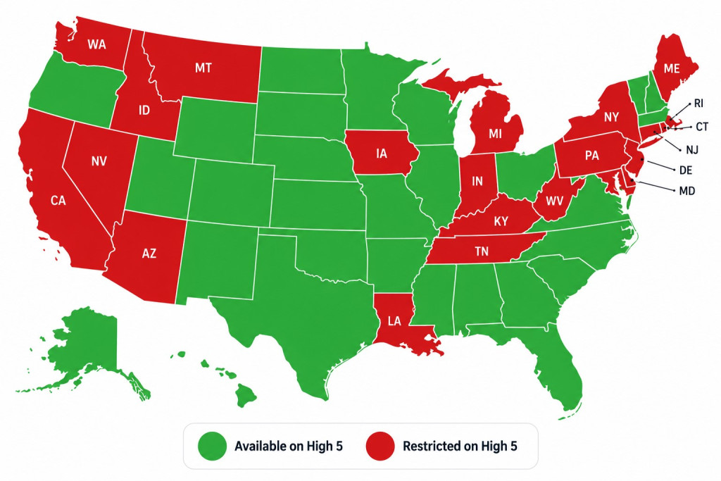 High 5 Restricted States Cr