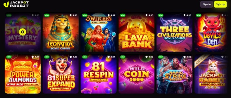 Jackpot Rabbit Games Library